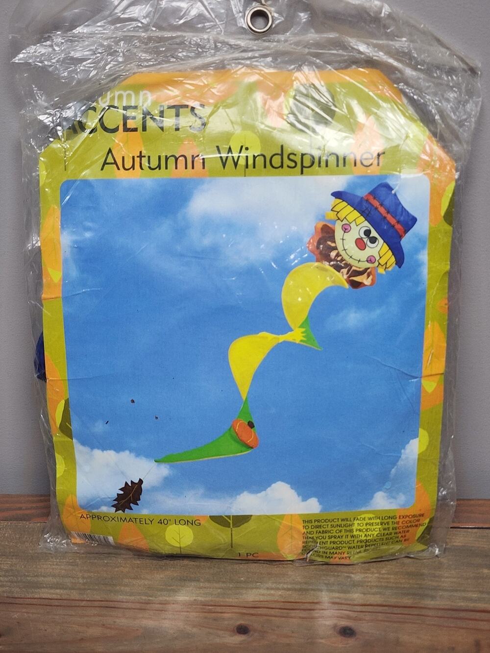 Vintage Halloween Wind Spinner Scarecrow 40"